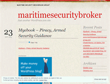 Tablet Screenshot of maritimesecuritybroker.wordpress.com