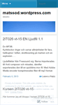 Mobile Screenshot of matssod.wordpress.com