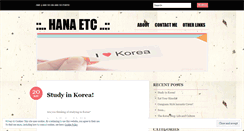Desktop Screenshot of hanaetc.wordpress.com