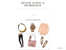 Tablet Screenshot of devourslowly.wordpress.com