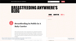 Desktop Screenshot of breastfeedinganywhere.wordpress.com