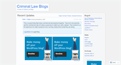 Desktop Screenshot of criminallawblogs.wordpress.com