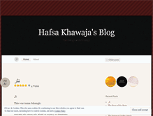 Tablet Screenshot of hafsakhawaja.wordpress.com