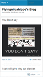 Mobile Screenshot of flyingninjahippo.wordpress.com