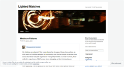 Desktop Screenshot of lightedmatches.wordpress.com