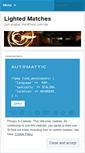 Mobile Screenshot of lightedmatches.wordpress.com