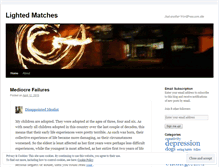 Tablet Screenshot of lightedmatches.wordpress.com