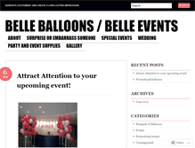 Tablet Screenshot of belleballoonsandevents.wordpress.com