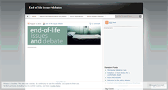 Desktop Screenshot of endoflifeissuesdebate.wordpress.com