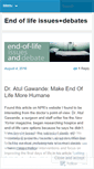 Mobile Screenshot of endoflifeissuesdebate.wordpress.com