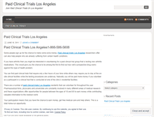 Tablet Screenshot of paidclinicaltrialslosangeles.wordpress.com