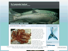 Tablet Screenshot of mysustainableseafood.wordpress.com