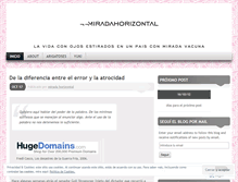 Tablet Screenshot of miradahorizontal.wordpress.com