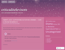 Tablet Screenshot of criticaditelevisore.wordpress.com