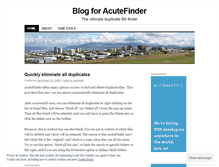 Tablet Screenshot of acutefinder.wordpress.com