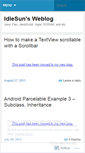 Mobile Screenshot of idlesun.wordpress.com