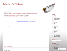 Tablet Screenshot of idlesun.wordpress.com