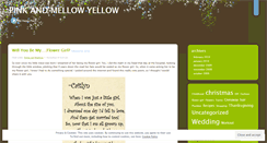 Desktop Screenshot of pinkandmellowyellow.wordpress.com