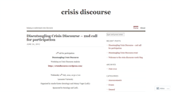 Desktop Screenshot of crisisdiscourse.wordpress.com