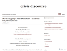 Tablet Screenshot of crisisdiscourse.wordpress.com