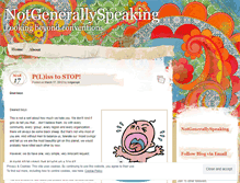 Tablet Screenshot of notgenerallyspeaking.wordpress.com