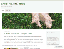 Tablet Screenshot of environmentalmuse.wordpress.com