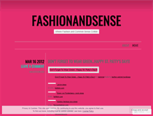 Tablet Screenshot of fashionandsense.wordpress.com