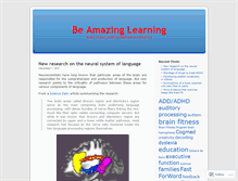 Tablet Screenshot of beamazinglearning.wordpress.com