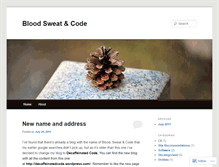 Tablet Screenshot of bloodsweatandcode.wordpress.com