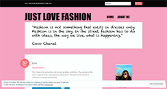 Desktop Screenshot of justlovefashion.wordpress.com
