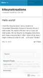 Mobile Screenshot of kitsunekreations.wordpress.com
