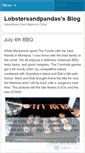 Mobile Screenshot of lobstersandpandas.wordpress.com