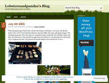 Tablet Screenshot of lobstersandpandas.wordpress.com