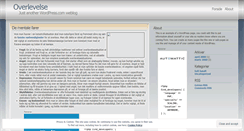 Desktop Screenshot of overlevelse.wordpress.com