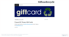 Desktop Screenshot of giftcardrecycle.wordpress.com