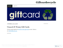 Tablet Screenshot of giftcardrecycle.wordpress.com