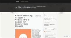 Desktop Screenshot of 39marketingoperativo.wordpress.com