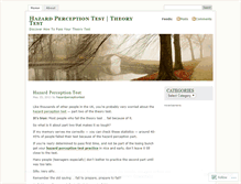 Tablet Screenshot of hazardperceptiontest.wordpress.com