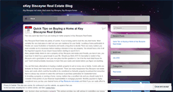 Desktop Screenshot of ekeybiscaynerealestate.wordpress.com