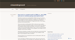Desktop Screenshot of cimaunderground.wordpress.com