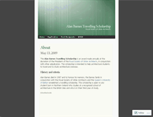 Tablet Screenshot of alanbarnesscholarship.wordpress.com
