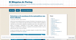 Desktop Screenshot of elmaquinadeturing.wordpress.com
