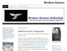 Tablet Screenshot of brokensnares.wordpress.com