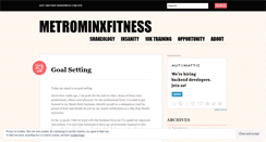 Desktop Screenshot of metrominxfitness.wordpress.com