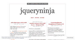 Desktop Screenshot of jqueryninja.wordpress.com