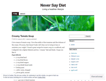 Tablet Screenshot of neversaydiet.wordpress.com