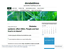 Tablet Screenshot of donaladdress.wordpress.com