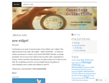 Tablet Screenshot of consciouscollections.wordpress.com