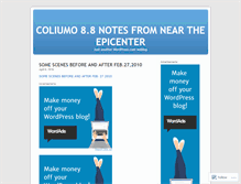 Tablet Screenshot of coliumo8point8.wordpress.com