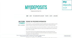 Desktop Screenshot of mydepositsblog.wordpress.com